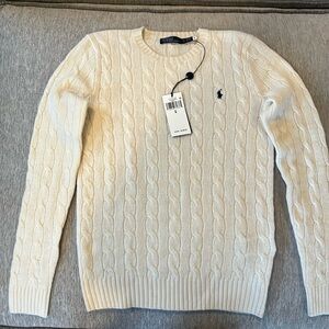 Polo by Ralph Lauren wool-and-cashmere-blend sweater
Color white 
Size-sma…